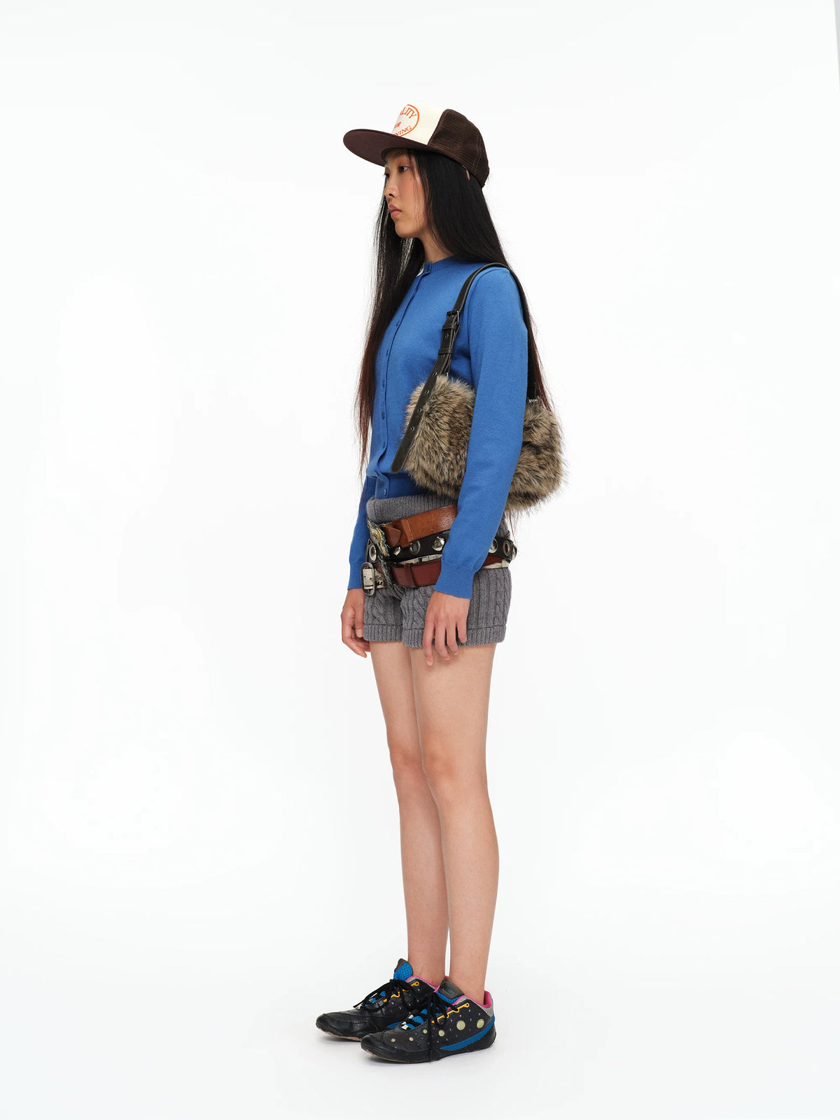 Fine-Knit Crew-Neck Cardigan