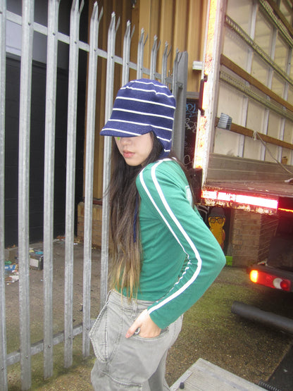 Star Print Earflap Beanie in Navy, Pink, Army Green and Dark Brown color