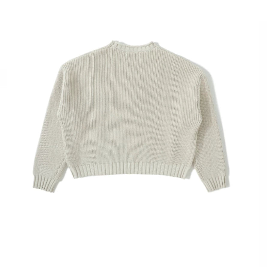 Star Orbit Relaxed Cropped Sweater