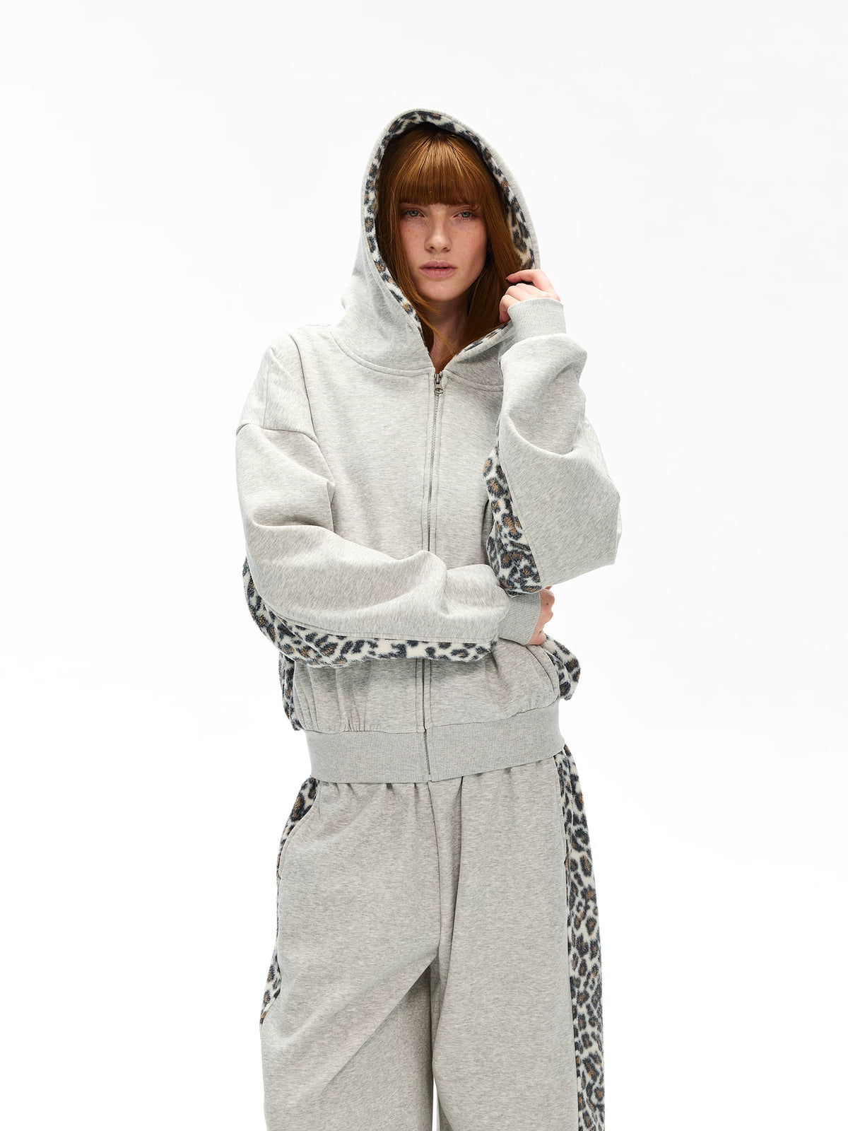 Unisex Leopard Panel Fleece Set