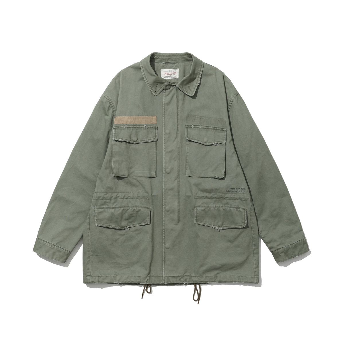 Washed Four Pocket Field Jacket in black