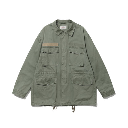 Washed Four Pocket Field Jacket in black