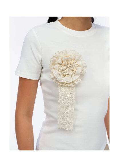 Assorted Fabric Flower Brooch