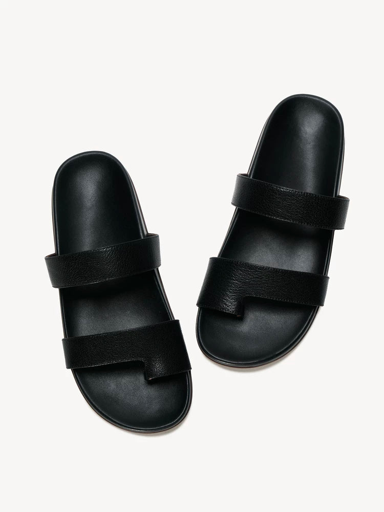 Premium Leather Slide Sandals