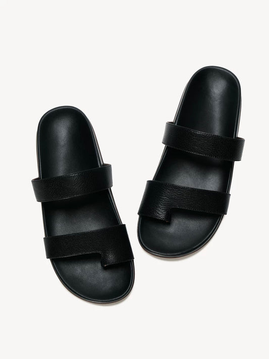 Premium Leather Slide Sandals