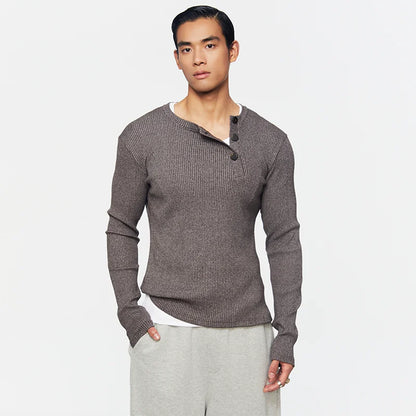 Striped Henley Sweater photo 1