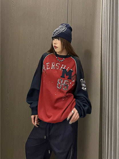 Red Raglan Sweatshirt - view 1