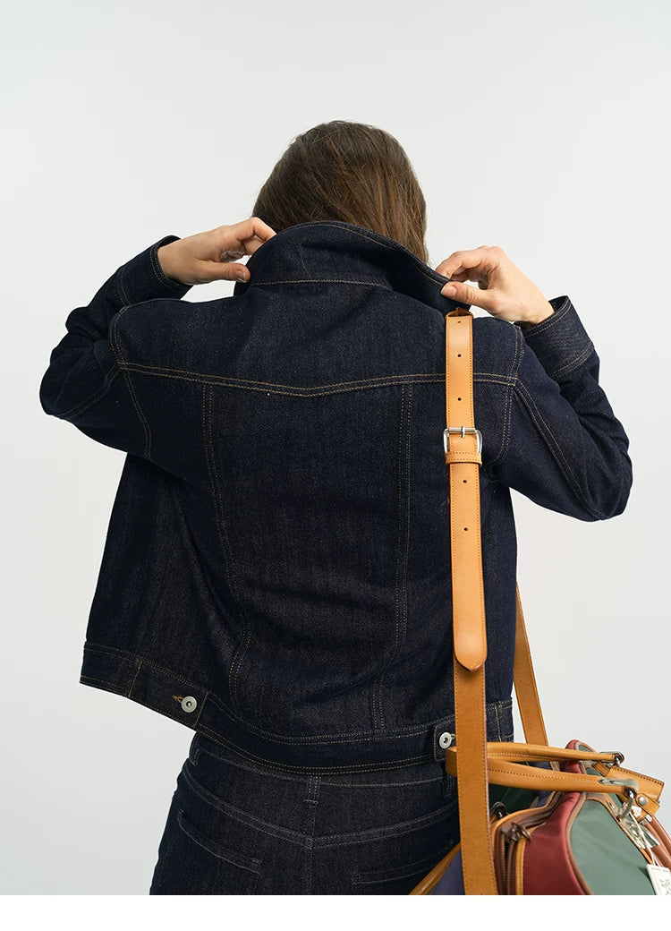 Cropped Vintage Denim Jacket - 360 view 4