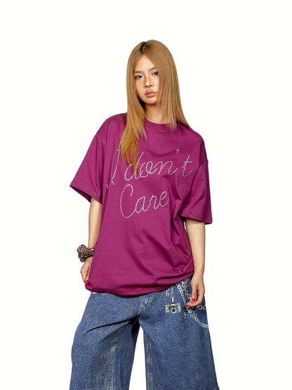 Rhinestone Letter Graphic T-Shirt product photo