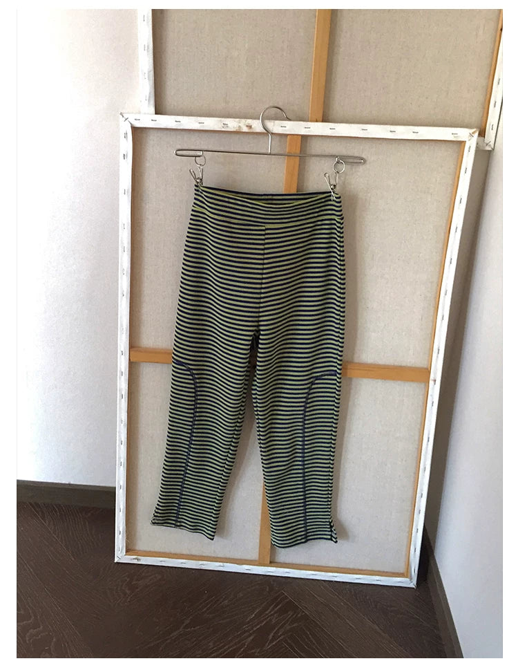 Red Stripe Knit Shorts