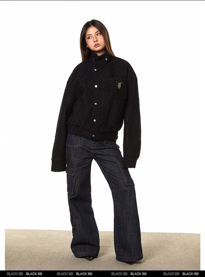 Cropped Stand Collar Padded Jacket