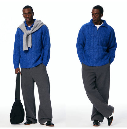 Men's Cable-Knit Half-Zip Sweater product photo