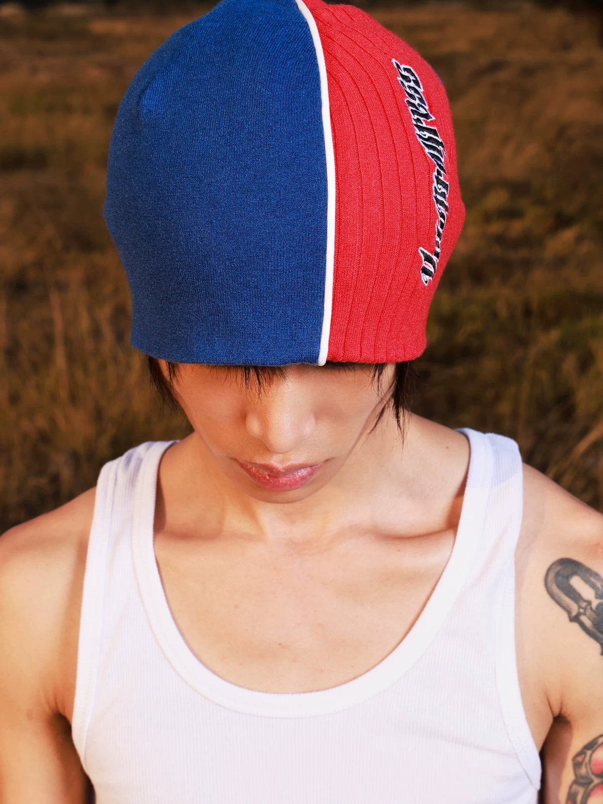 VOWPROGRESS Racing Embroidered Knit Beanie