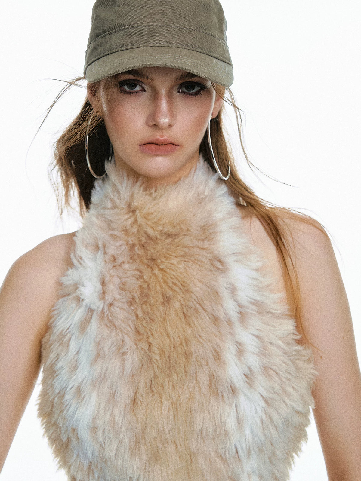 Leopard Faux-Fur Halter Top