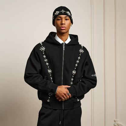 Pearl Embellished Knit Beanie