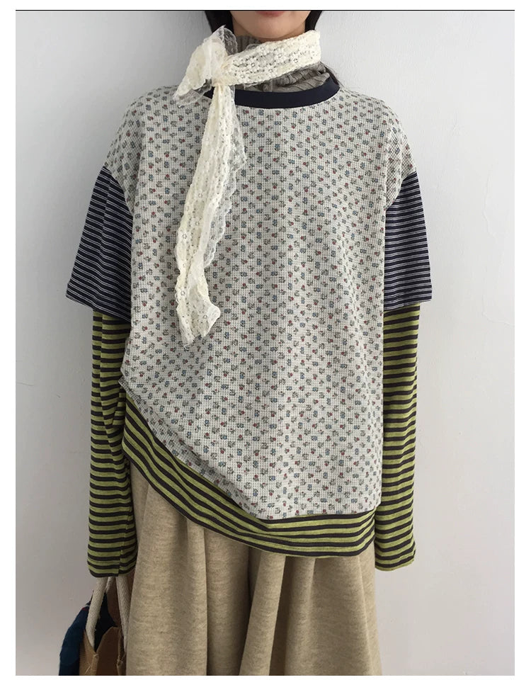Layered Stripe Long-Sleeve Tee