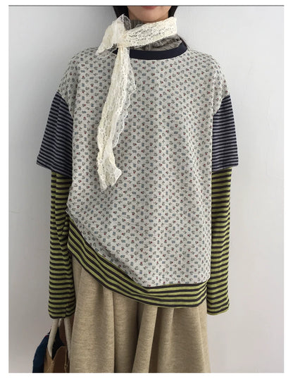 Layered Stripe Long-Sleeve Tee
