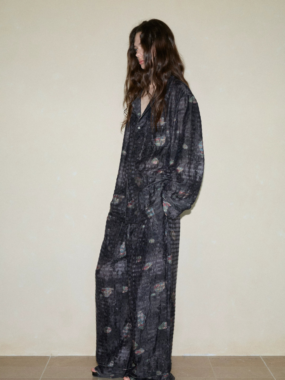 Women’s Silk Tencel Printed Pajama Set