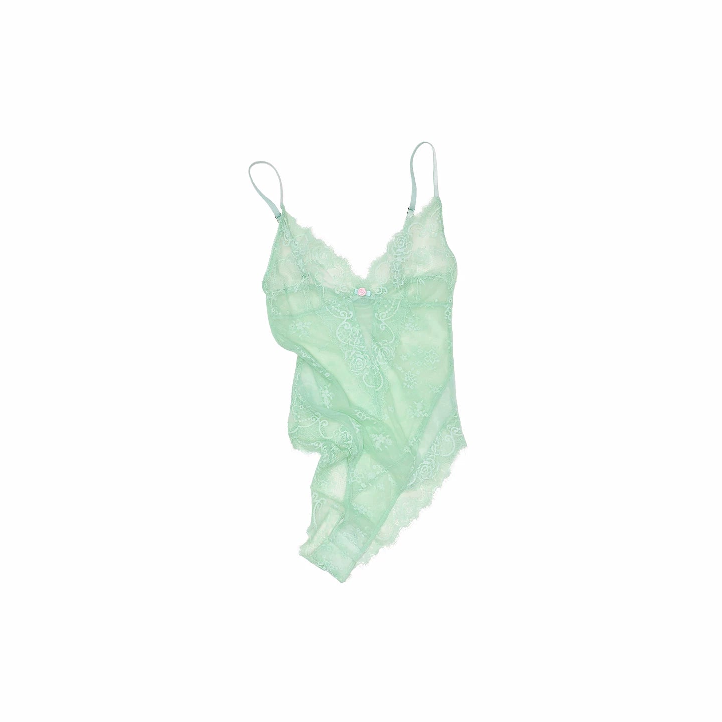 Lace Mesh Patchwork Camisole Bodysuit