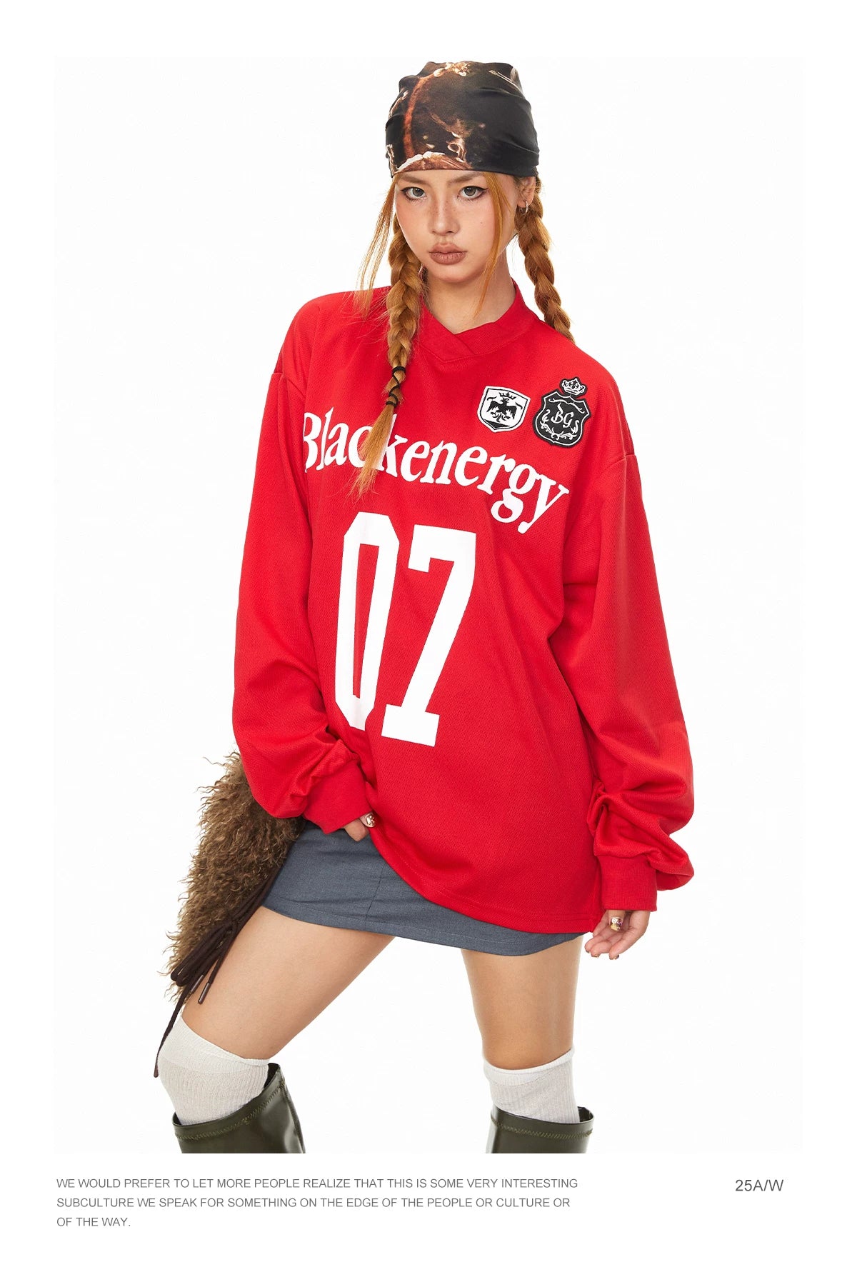 Number 07 V Neck Long Sleeve T-Shirt