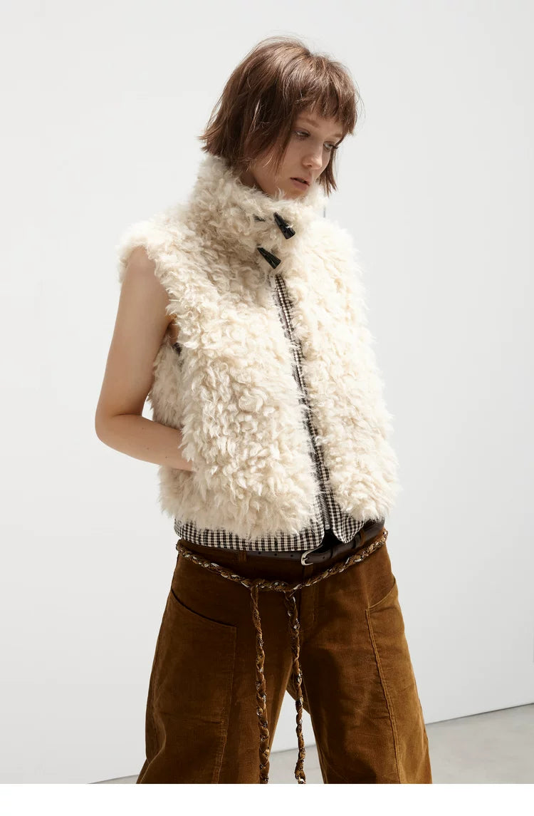 Reversible Check Fleece Vest - 360 view 3