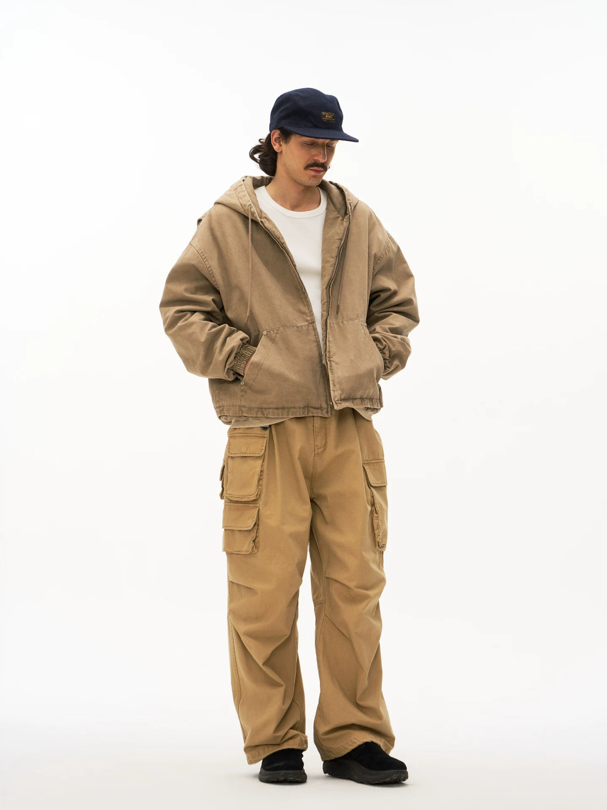 Washed Multi-Pocket Cargo Pants product view