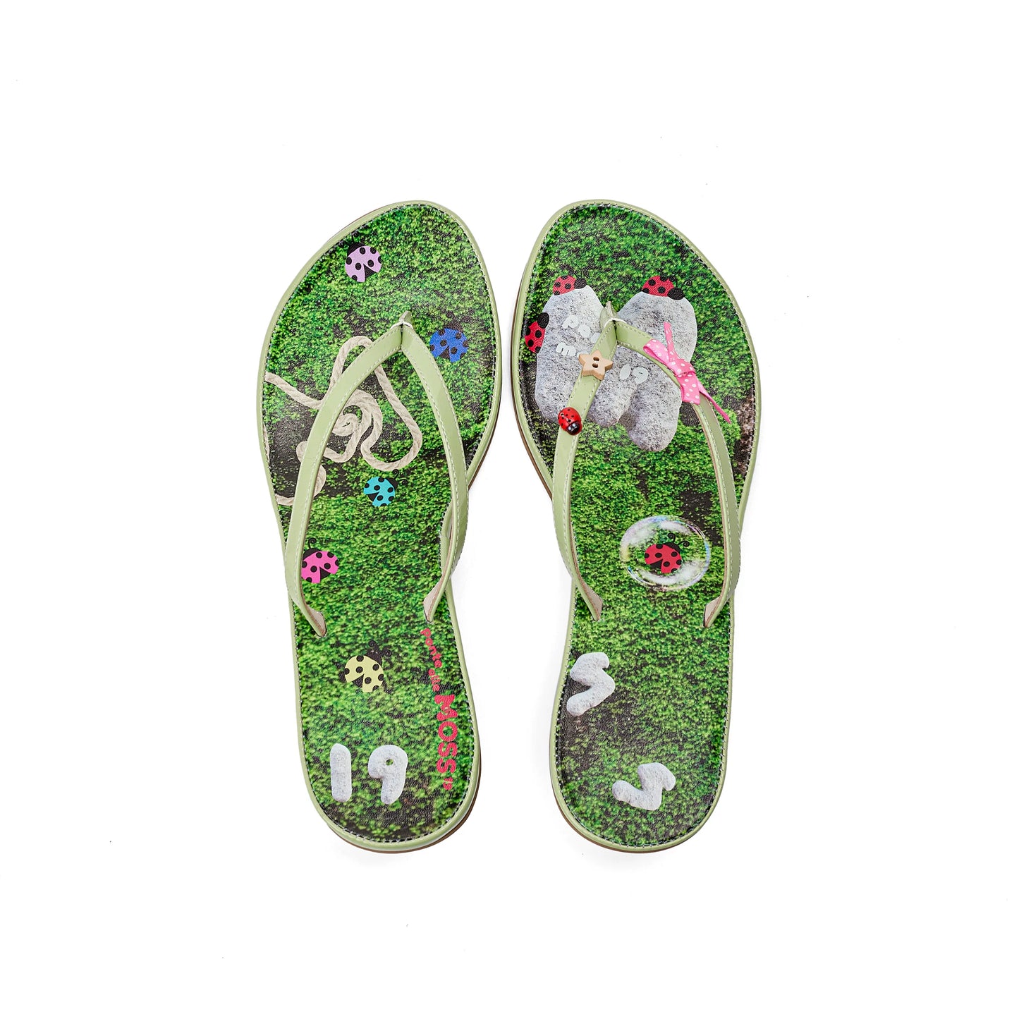 Moss Ladybug Sandals
