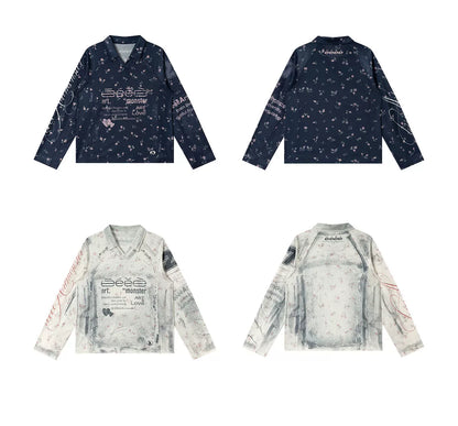 Printed Raglan Long Sleeve T-Shirt