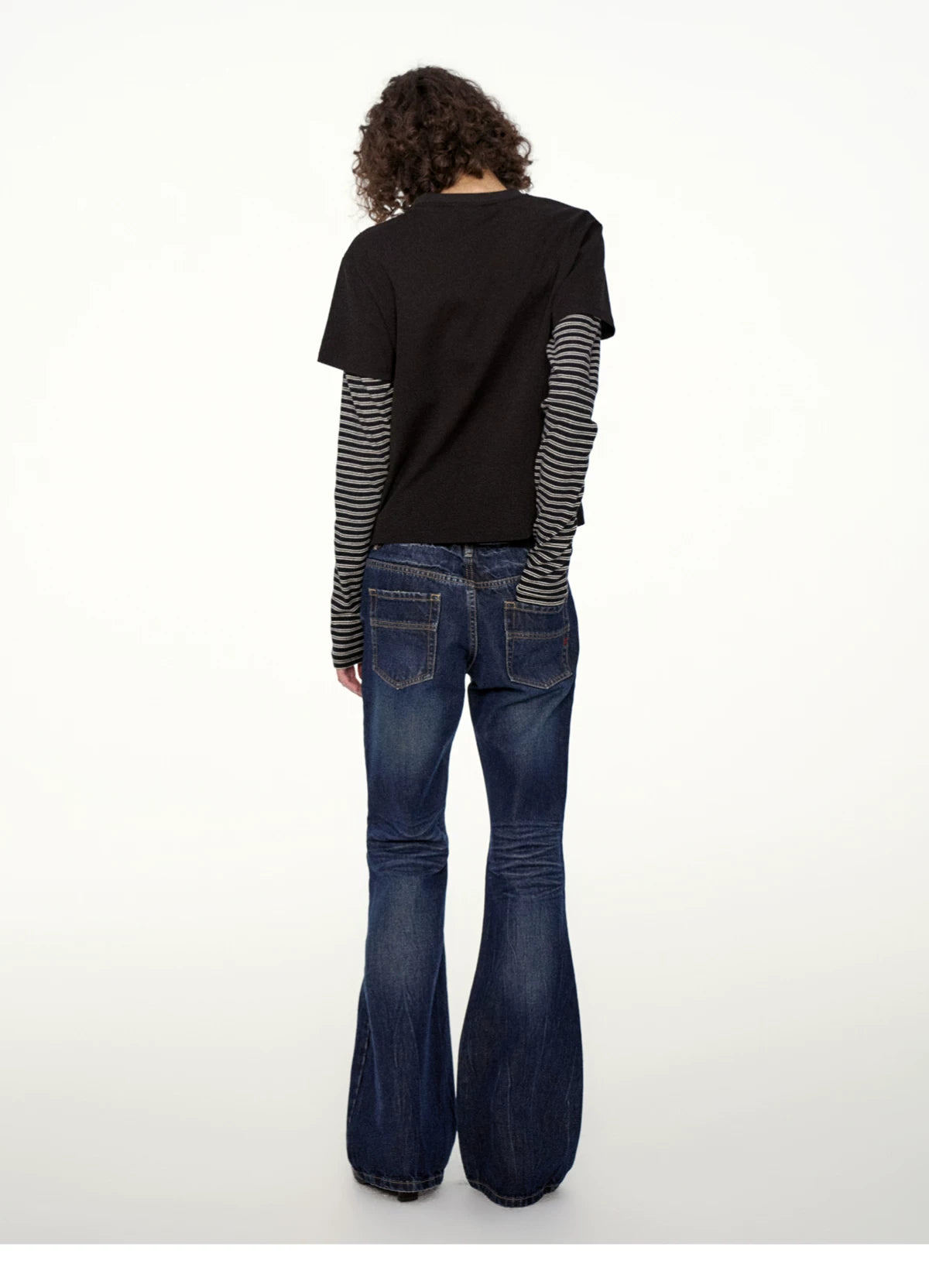 Layered Contrast Stripe Top