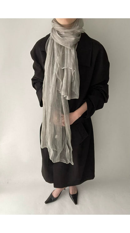 Light Gray Silk Cashmere Scarf product photo