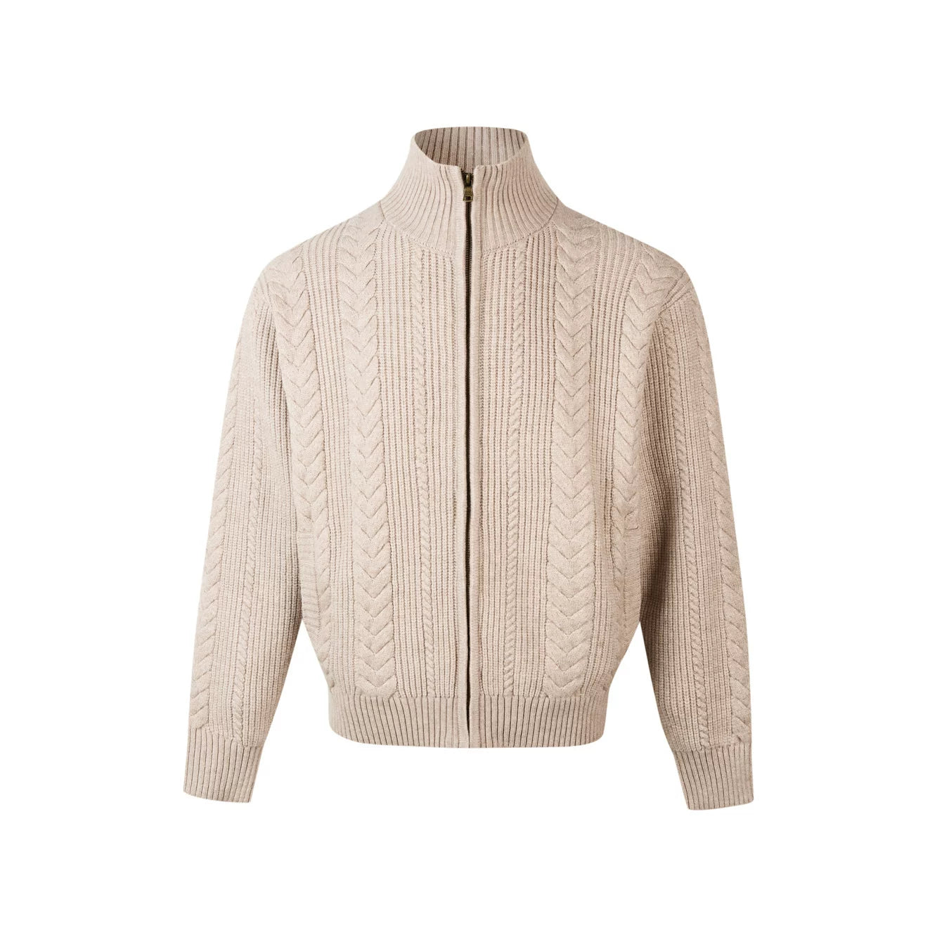Textured Cable Knit Cardigan