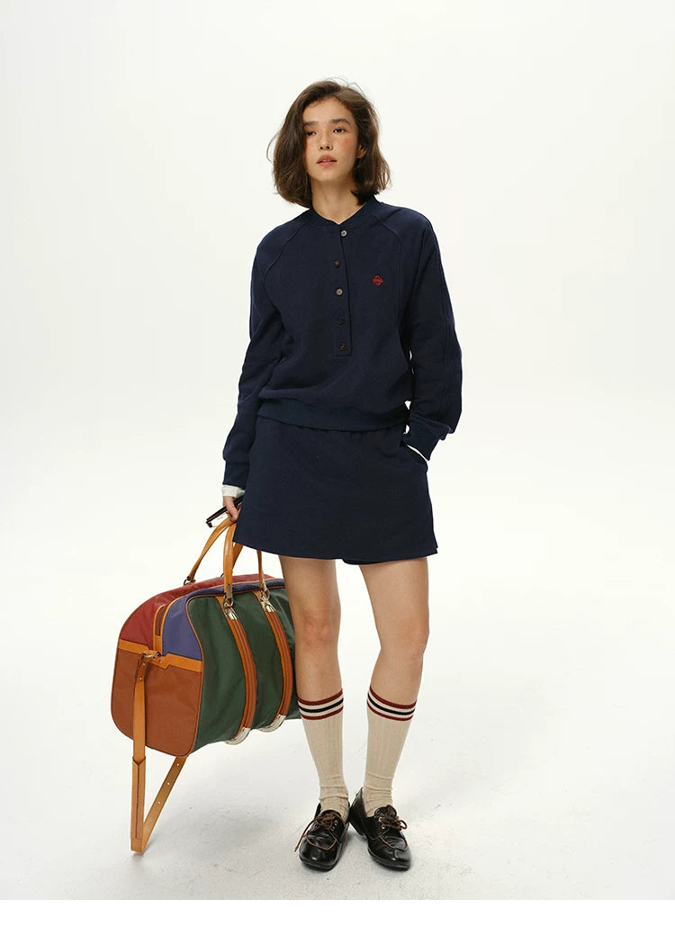 Embroidered Cotton Crew Neck Sweatshirt - 360 view 11