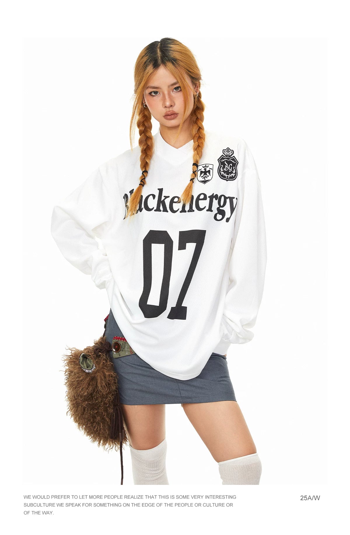 Number 07 V Neck Long Sleeve T-Shirt