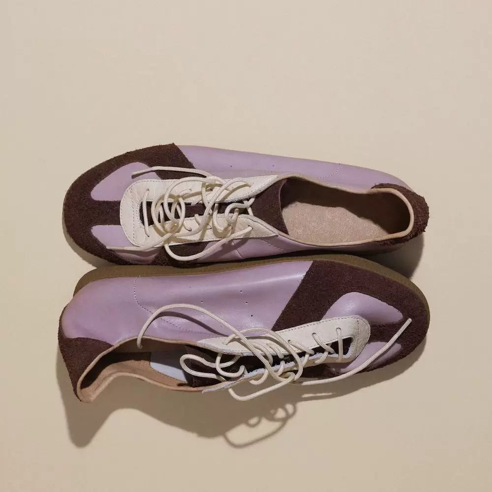 Artichoke Mixed-Leather Low-Profile Trainer Sneakers