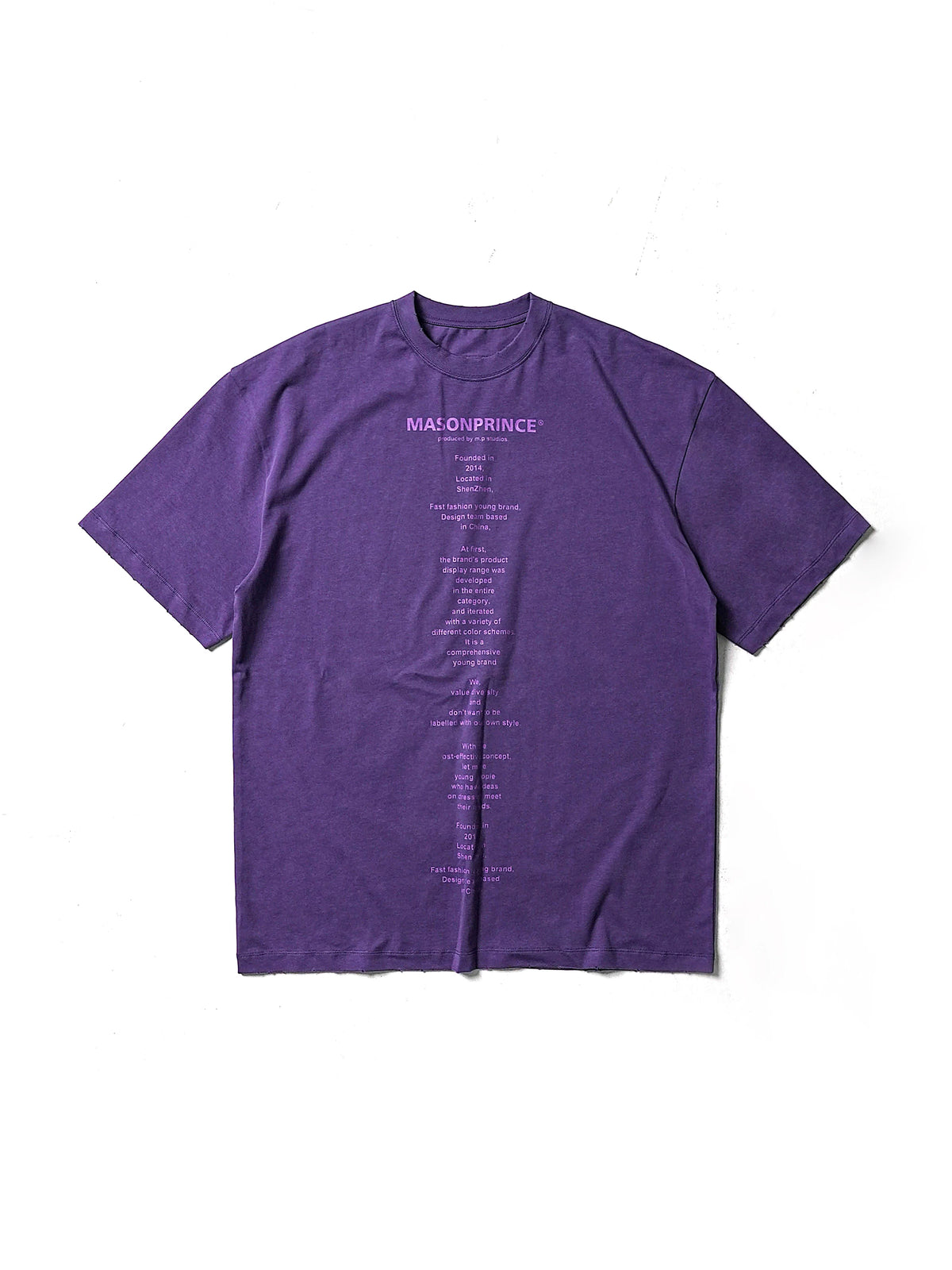 MASONPRINCE Slogan Graphic Cotton T-Shirt