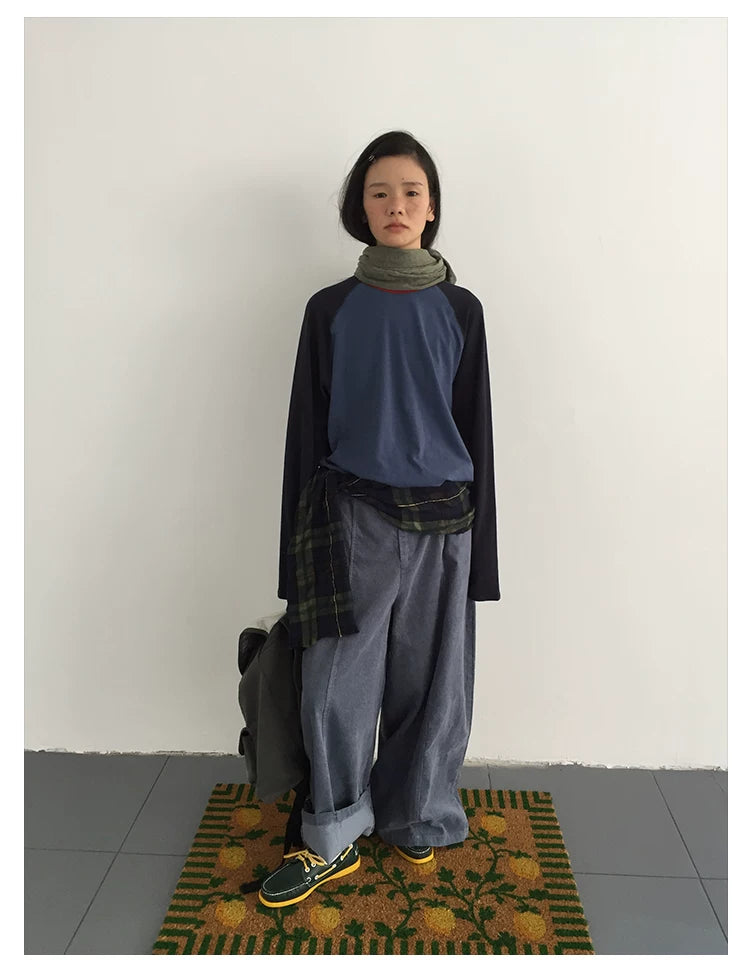 Colorblock-Raglan-Langarmshirt