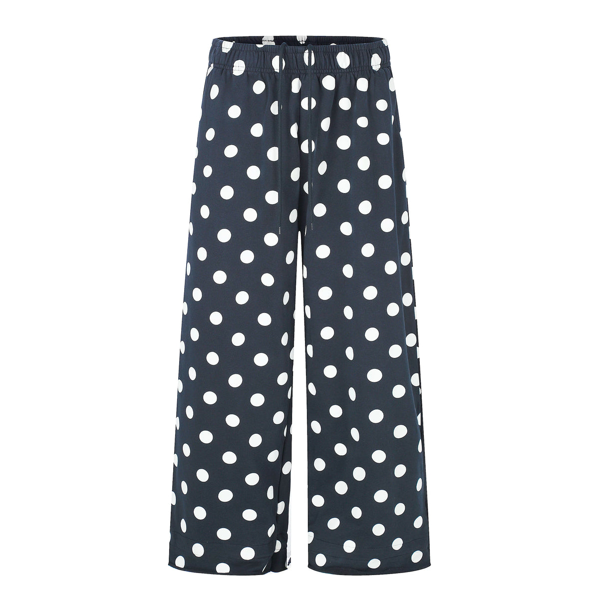 Polka Dot Relaxed Wide-Leg Pants