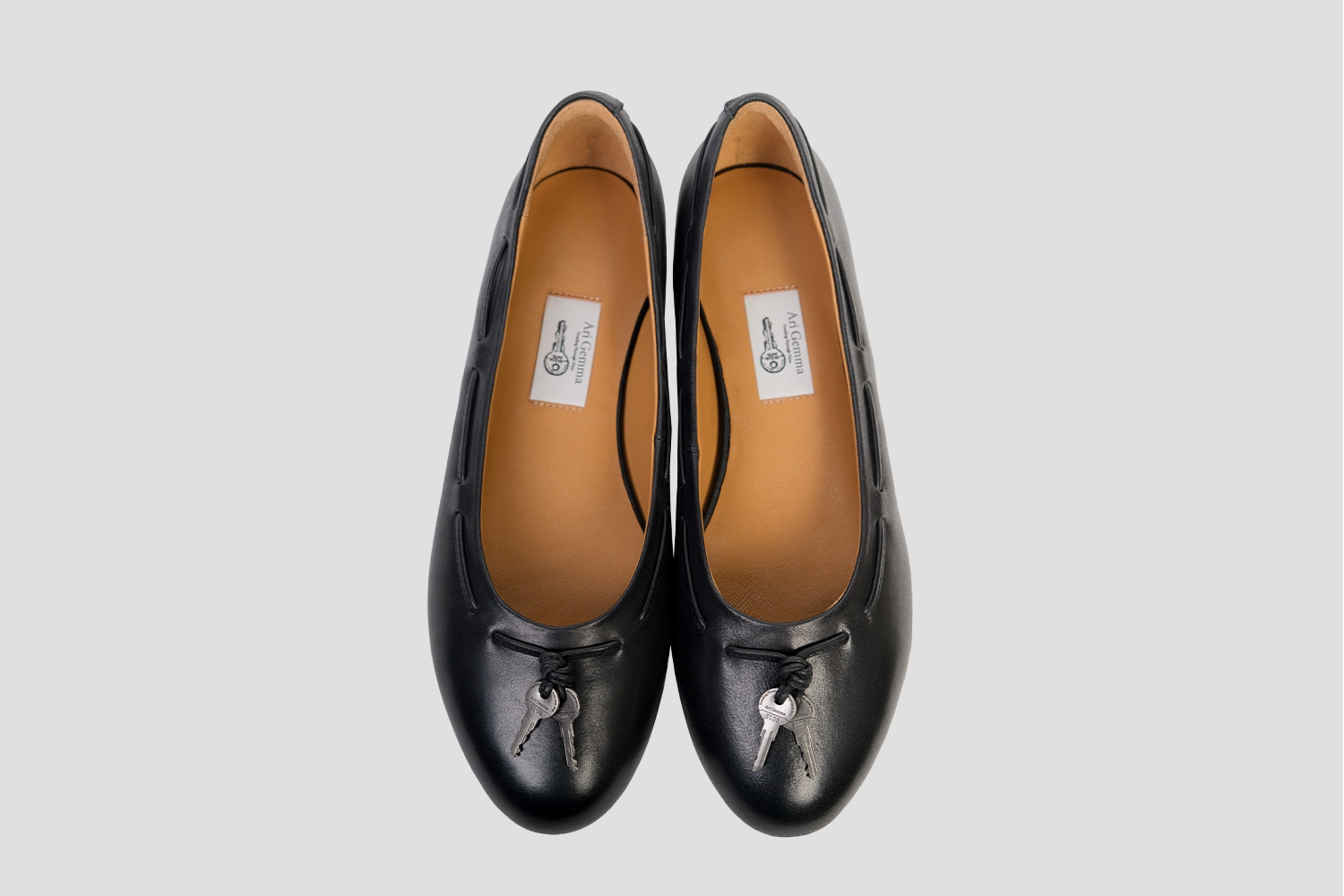 Vintage Key Embellished Ballet Flats