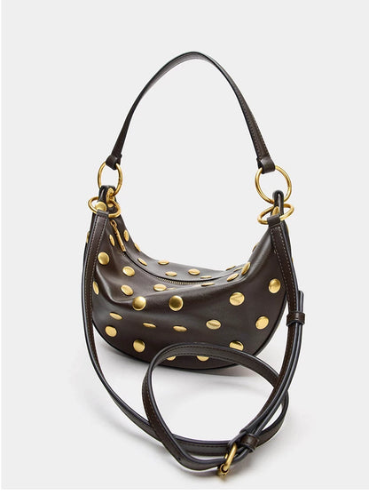 Studded Crescent Shoulder Bag detail