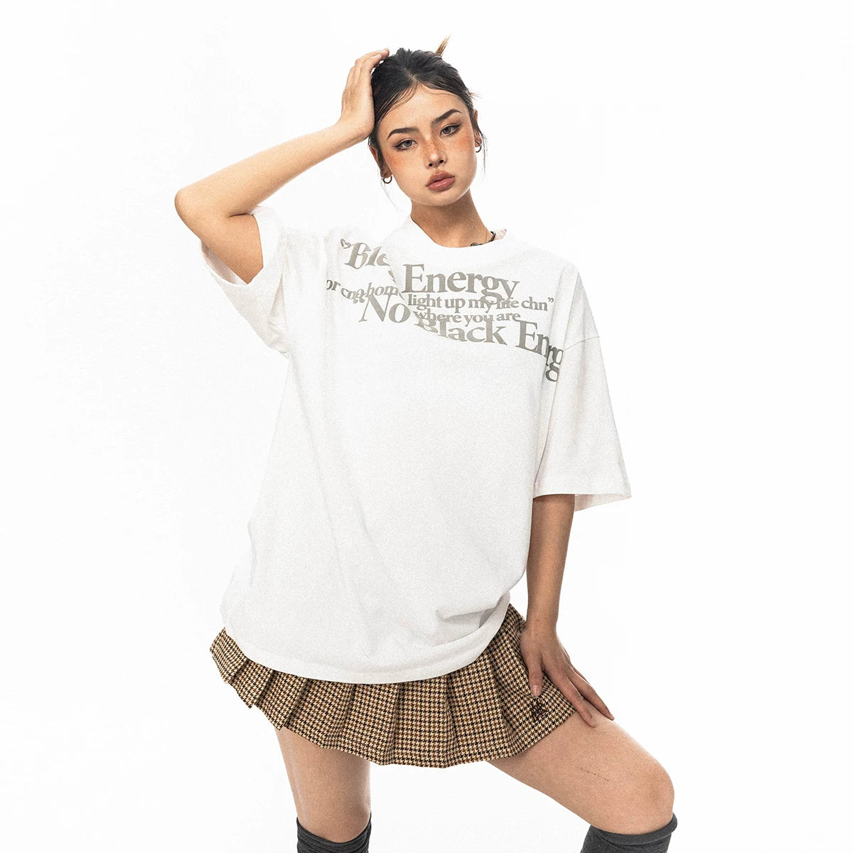 Vintage Letter Print Short Sleeve T-Shirt