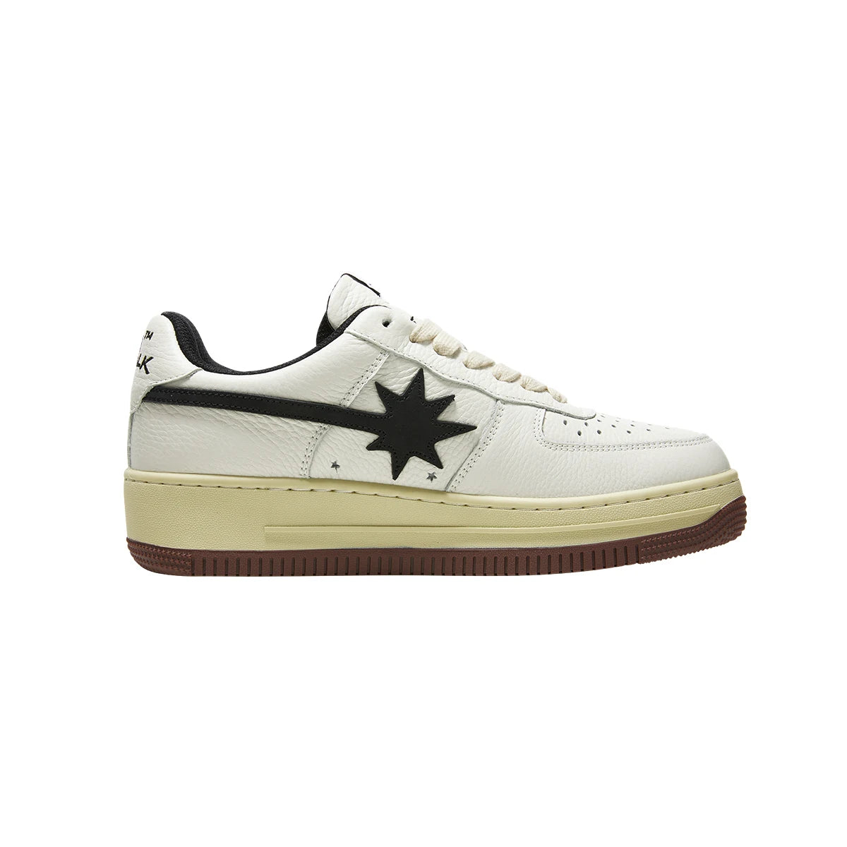 Weiß-Schwarz-Braun Meteor Color-Block-Sneaker