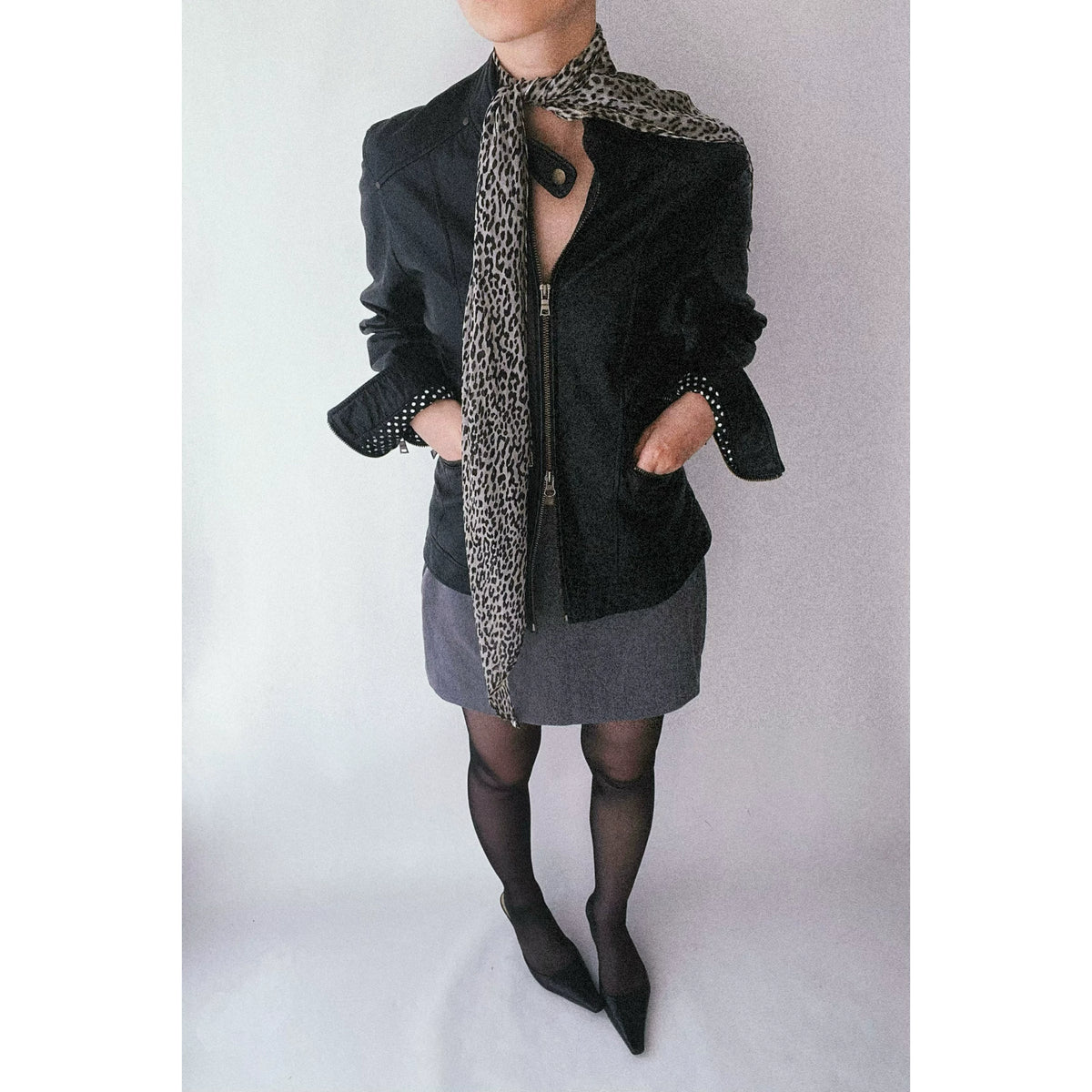 Leopard Print Mulberry Silk Scarf product photo