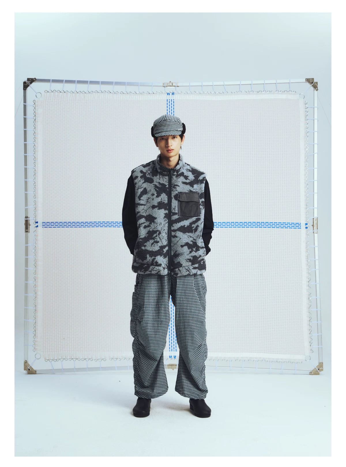 Reversible Camo and Leopard Sherpa Vest - view 5