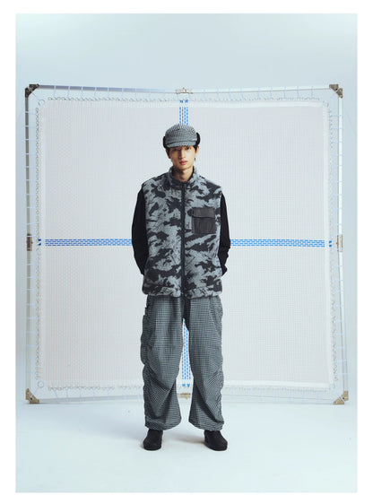 Reversible Camo and Leopard Sherpa Vest - view 5
