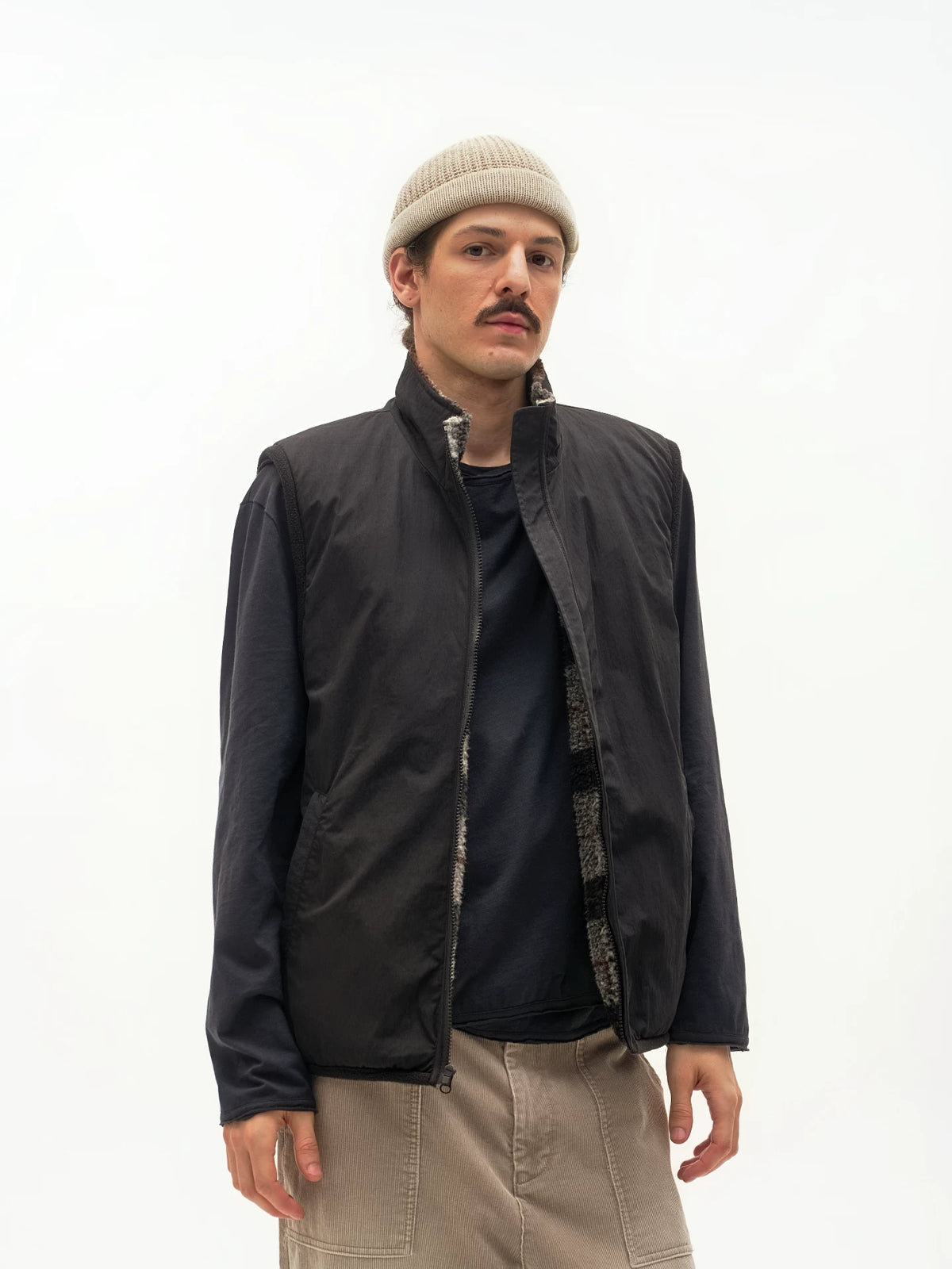 Reversible Fair Isle Fleece Vest