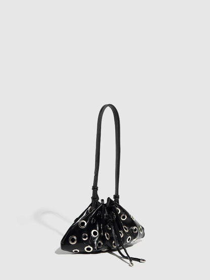 Eyelet Studded Drawstring Shoulder Bag product photo