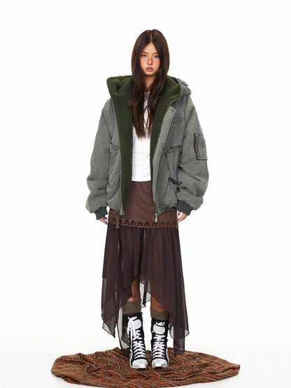 Hooded Fleece Lined Utility Jacket product photo