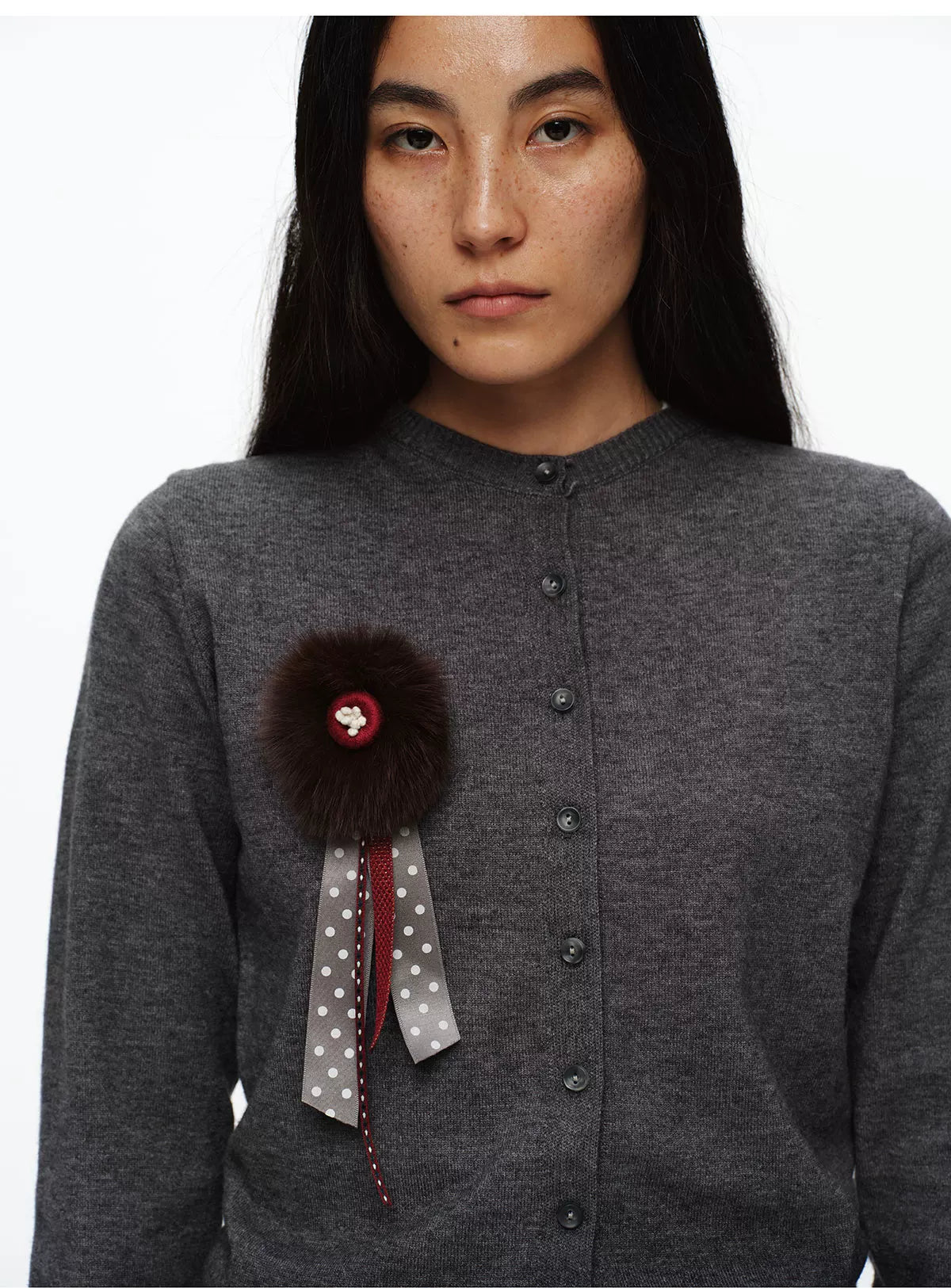 Fluffy Floral Lapel Pin