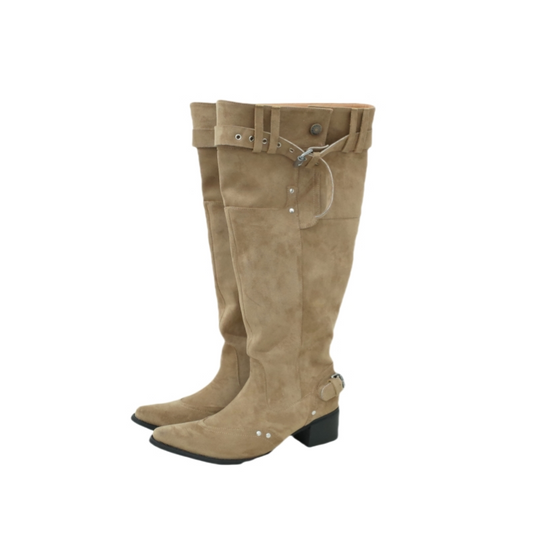 Women's Pointed-Toe Slouch Knee-High Boots