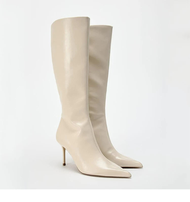 Women's Pointed Toe Stiletto Knee-High Boots